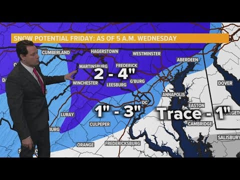Here's what to know about our next snow chance Friday