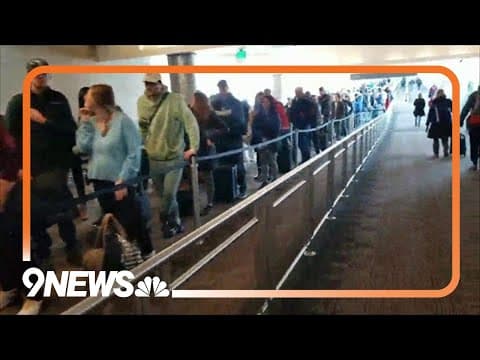 Long lines Denver's Airport Sunday