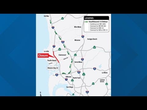 Caltrans to close Southbound I-5 for weekend construction