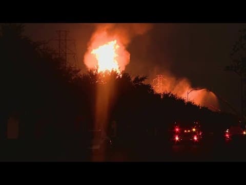 Massive pipeline fire still burning in Texas