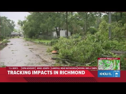 Beryl damage in Houston area neighborhoods