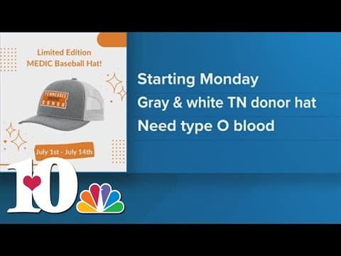 MEDIC Blood to give out baseball hats to those who donate