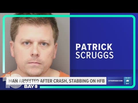 Man arrested after stabbing driver who hit his car on Howard Frankland Bridge, troopers say