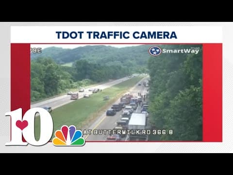 I-40 closed near the I-75 split in Loudon County after rollover crash