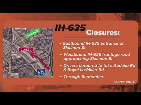 I-635 closures in Dallas you need to know