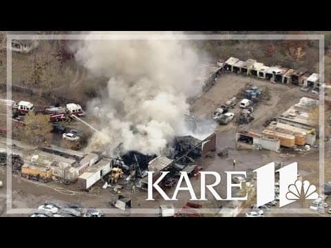 WATCH: Aerials of fire at Shakopee business