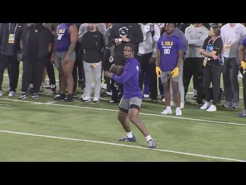 Jayden Daniels, Malik Nabors shine at LSU's Pro Day