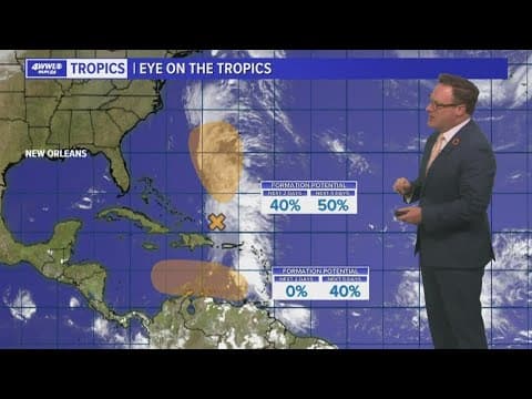 Wednesday evening tropical update: 2 areas being watched