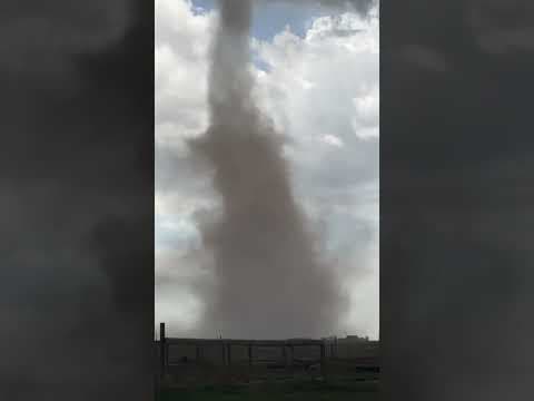 Landspout tornado near Bennett, Colorado