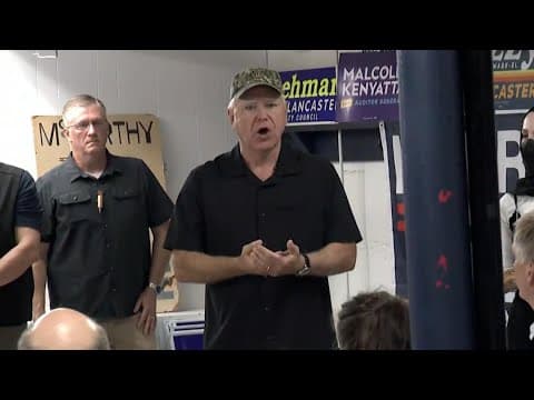 Gov. Tim Walz visits Pennsylvania campaign office, addresses Georgia school shooting