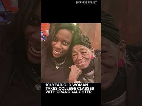 101-year-old woman takes college classes with her granddaughter