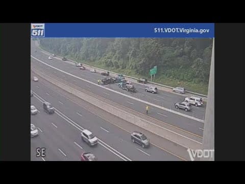 Deadly crash blocking I-495 in Fairfax County
