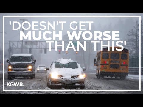 What do Portland roads look like? ODOT gives winter storm update