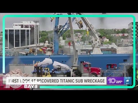 Titanic sub wreckage seen in first photos after recovery mission