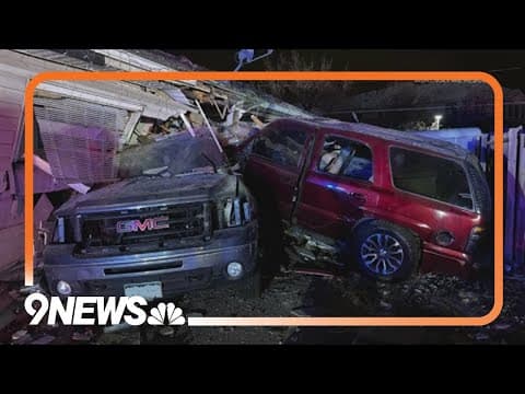 Car crash damages Aurora family's home