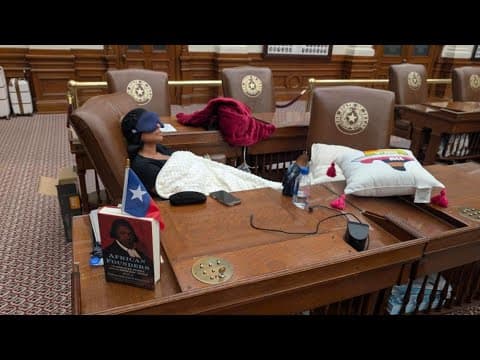 Texas Rep. Nicole Collier slept on the Texas floor in protest