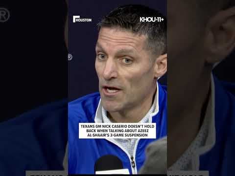 Texans GM Nick Caserio voices displeasure with Azeez Al-Shaair's suspension