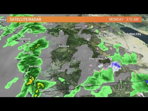 Rain and snow arrives in San Diego County
