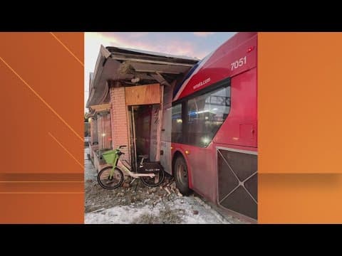 Metro bus driver hospitalized after crashing into vacant building