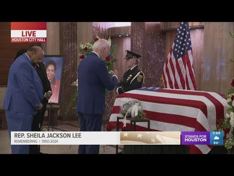 KHOU 11 team coverage of President Biden's stop in Houston to honor Rep. Sheila Jackson Lee