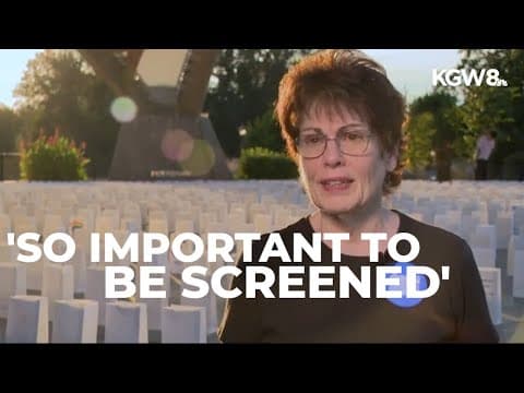 Cancer survivors light touching memorial in Salem for those lost to the disease