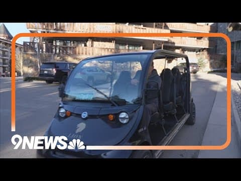 Golf cart limo offers skiers a ride in Vail