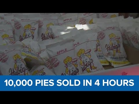 On its first day back, Hubig's Pies sells 10,000 pies in four hours
