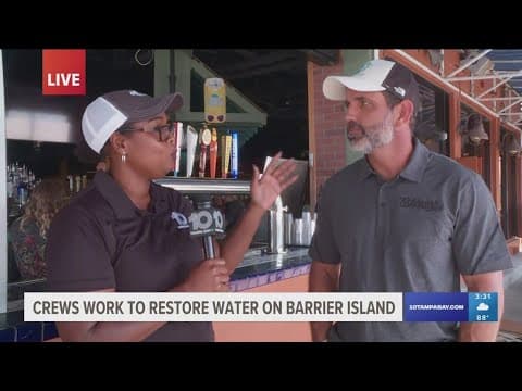 Crews working to restore water on Pinellas County's barrier islands