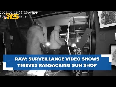 RAW: Renton gun shop smash-and-grab robbery