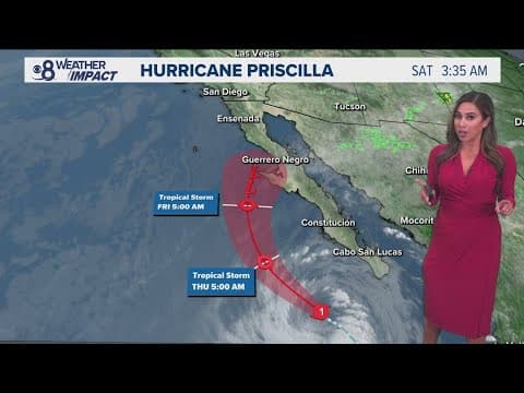 Changes coming to San Diego weather into the weekend as Hurricane Priscilla moves along Mexico