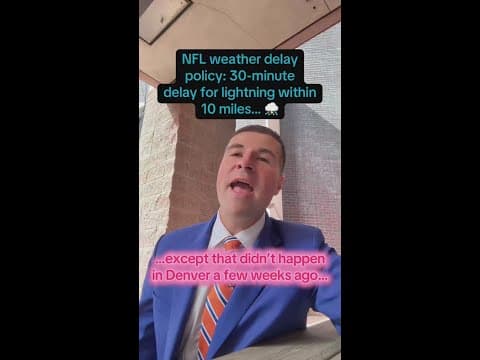 NFL says lightning strike within 10 miles of stadium triggers delay, except when it doesn't