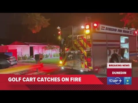 Crews respond to Dunedin house fire caused by golf cart's lithium batteries
