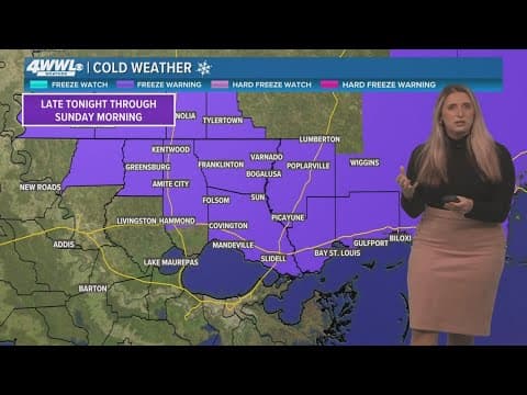 New Orleans Weather 6pm: Cold snap continues, Freeze warning for Northshore extended through weekend