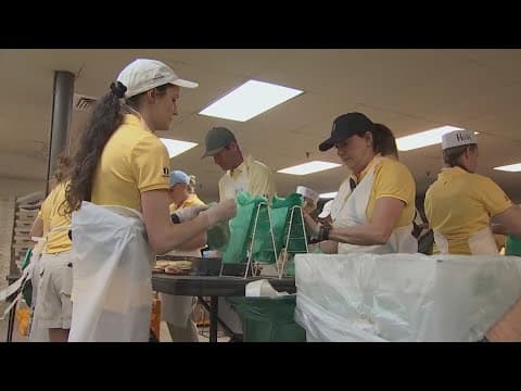 Behind the scenes at the Memorial: Volunteers make thousands of sandwiches for a good cause