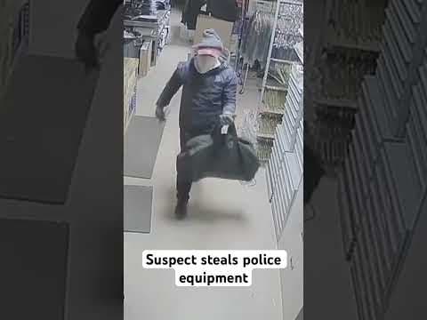 Suspect steals police equipment