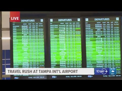 Tampa International Airport expecting over 360K travelers for July 4th holiday weekend