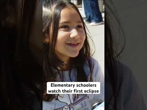 Students at Thurgood Marshall Elementary School in San Diego watched their first solar eclipse.
