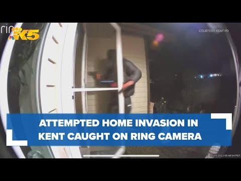 Attempted home invasion in Kent caught on camera, suspect still on the loose