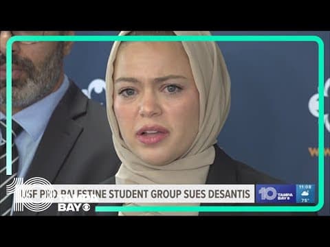 Pro-Palestine USF student group sues Florida over 'freedom of speech violation'