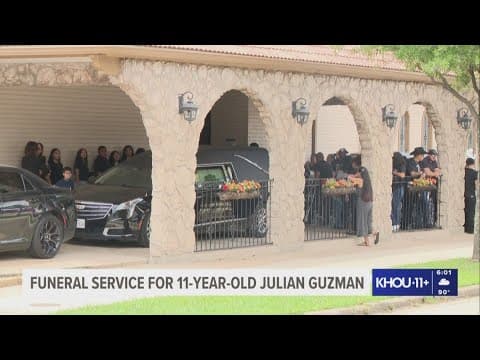 Houston community lays 11-year-old Julian Guzman to rest after deadly ding dong ditch shooting