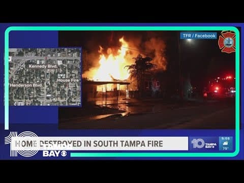 Firefighters work to put out hotspots for hours after South Tampa house fire