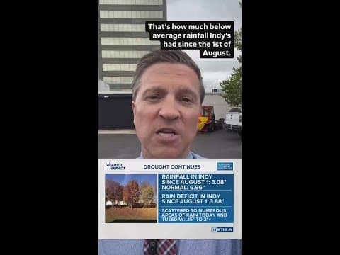 Indianapolis has had less than 4 inches of rainfall since August 1