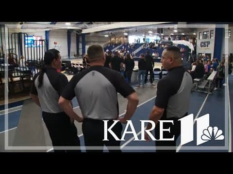 For the first time in MN basketball tournament history, three Native Americans officiate a game
