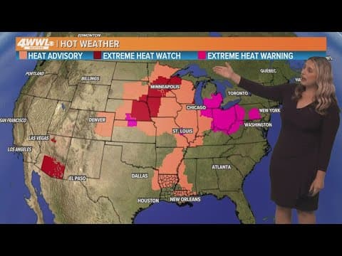 New Orleans Weather: Heat Advisory, low rain chances