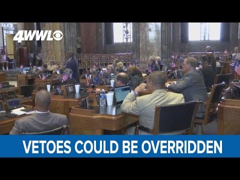 Louisiana lawmakers set to report to veto session next week
