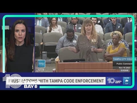Homeowners voice frustrations to Tampa City Council about code enforcement violations