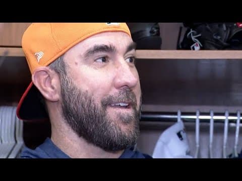 Astros pitcher Justin Verlander said he's a little behind schedule