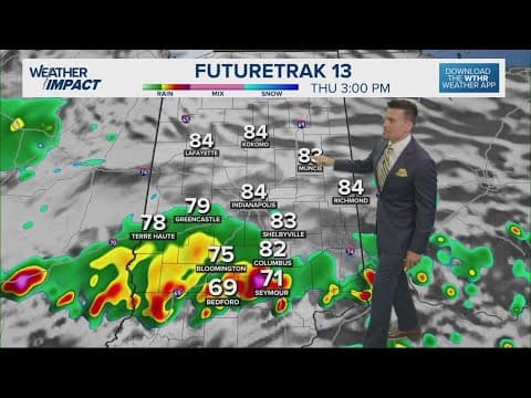 A front today will spark scattered rain and storms across Indiana, slightly cooler Friday
