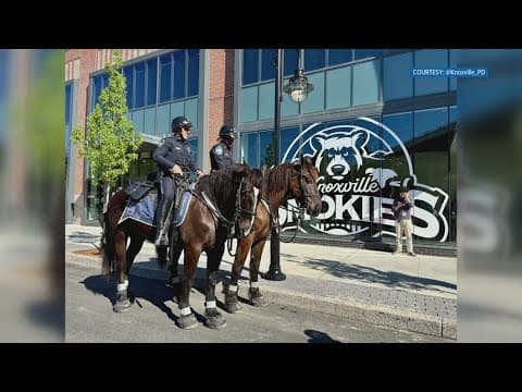 KPD's mounted patrol unit makes first appearance at Smokies home opener
