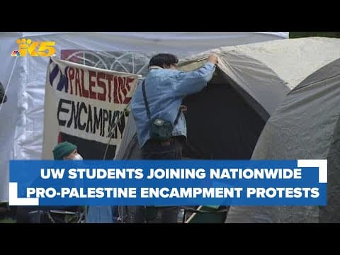 Dozens of students at UW joining nationwide pro-Palestine encampment protests